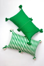 Antigua Pillow - Grass Green Stripe