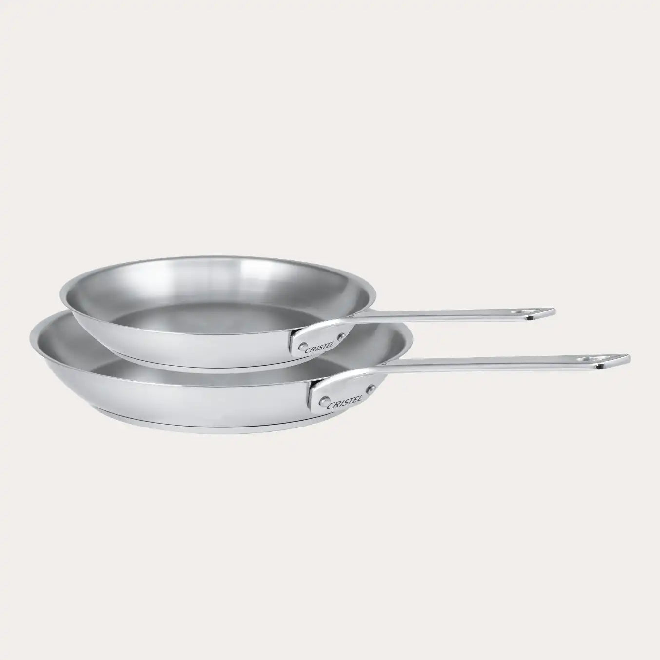 2 stainless steel Frying pans Set - By Baano