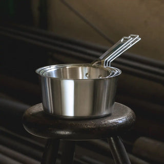 Set of 3 saucepans with glass lids - By Baano