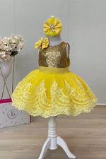 Shay Gold & Yellow Party Dress - By Baano