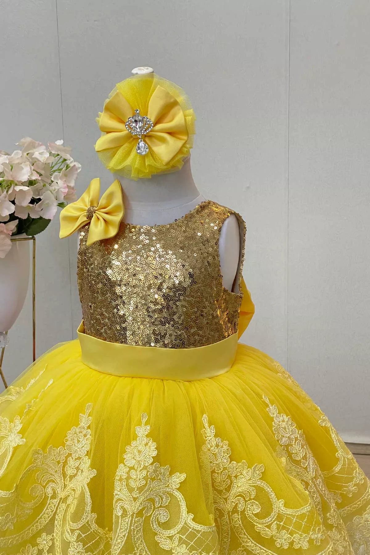 Shay Gold & Yellow Party Dress - By Baano