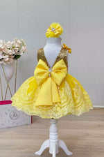 Shay Gold & Yellow Party Dress - By Baano