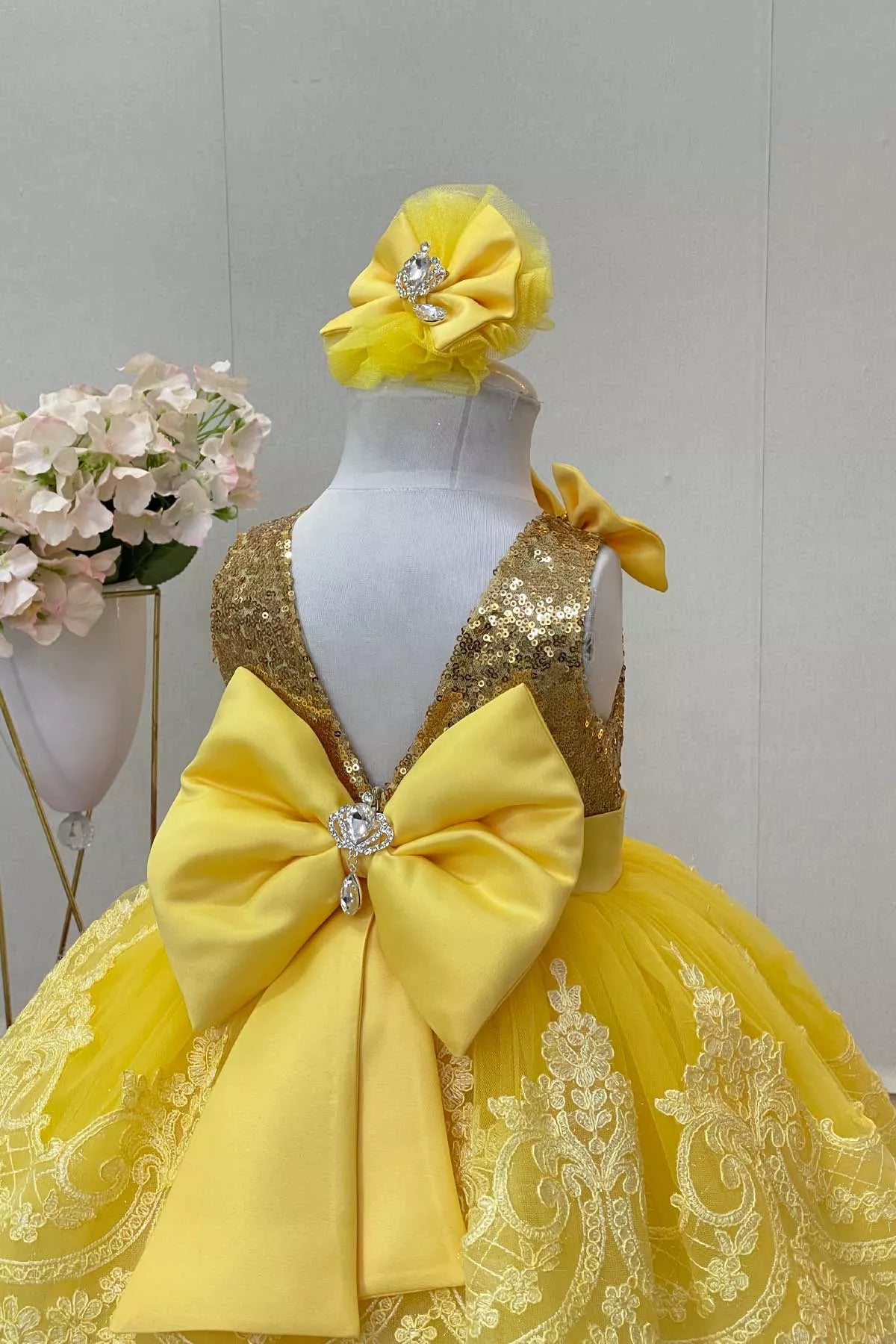 Shay Gold & Yellow Party Dress - By Baano