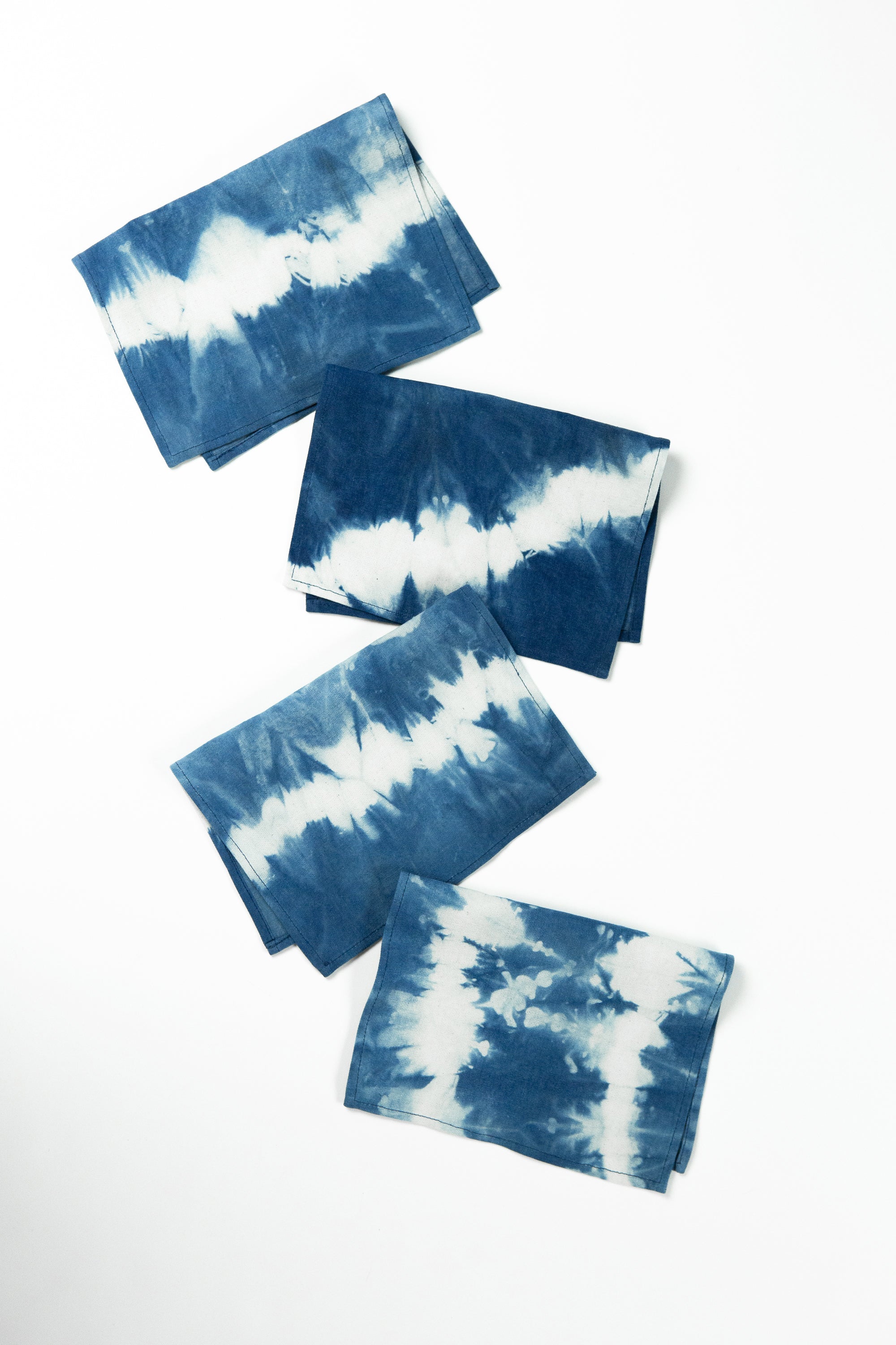Indigo Shibori Cocktail Napkins Set of 4