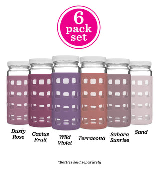 Geometric Cube Silicone Bottle Sleeves Set, for 16oz Bottles