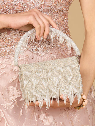Silver Arm Candy Clutch Bag - By Baano