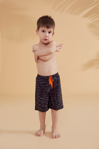 Woven Black Boys Shorts B2364 - By Baano