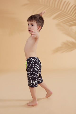 Woven Black Boys Shorts B2363 - By Baano