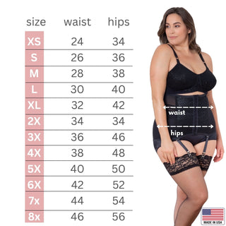 Style 21 | Waist Trainer / Girdle with Garters Firm Shaping Rago Shapewear