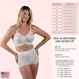 Style 2101 | Expandable Cup Wireless Shaper Bra - White Rago Shapewear