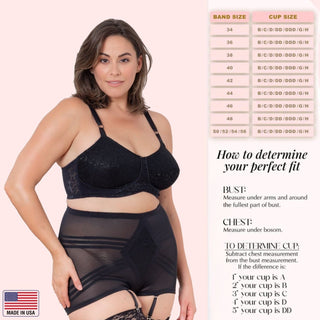 Style 2101 | Expandable Cup Wireless Shaper Bra - Black Rago Shapewear