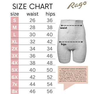 Style 6207 |  No Roll High Waist Lace Thigh Slimmer with Extra Firm Support Rago Shapewear