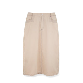 STRETCH COLORED DENIM  SKIRT