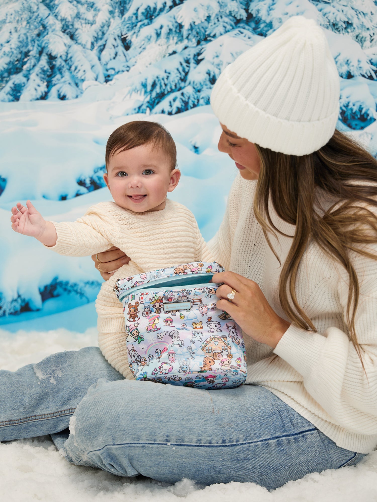 tokidoki Snow Day Fuel Cell Insulated Bottle Bag — Ice Blue - By Baano