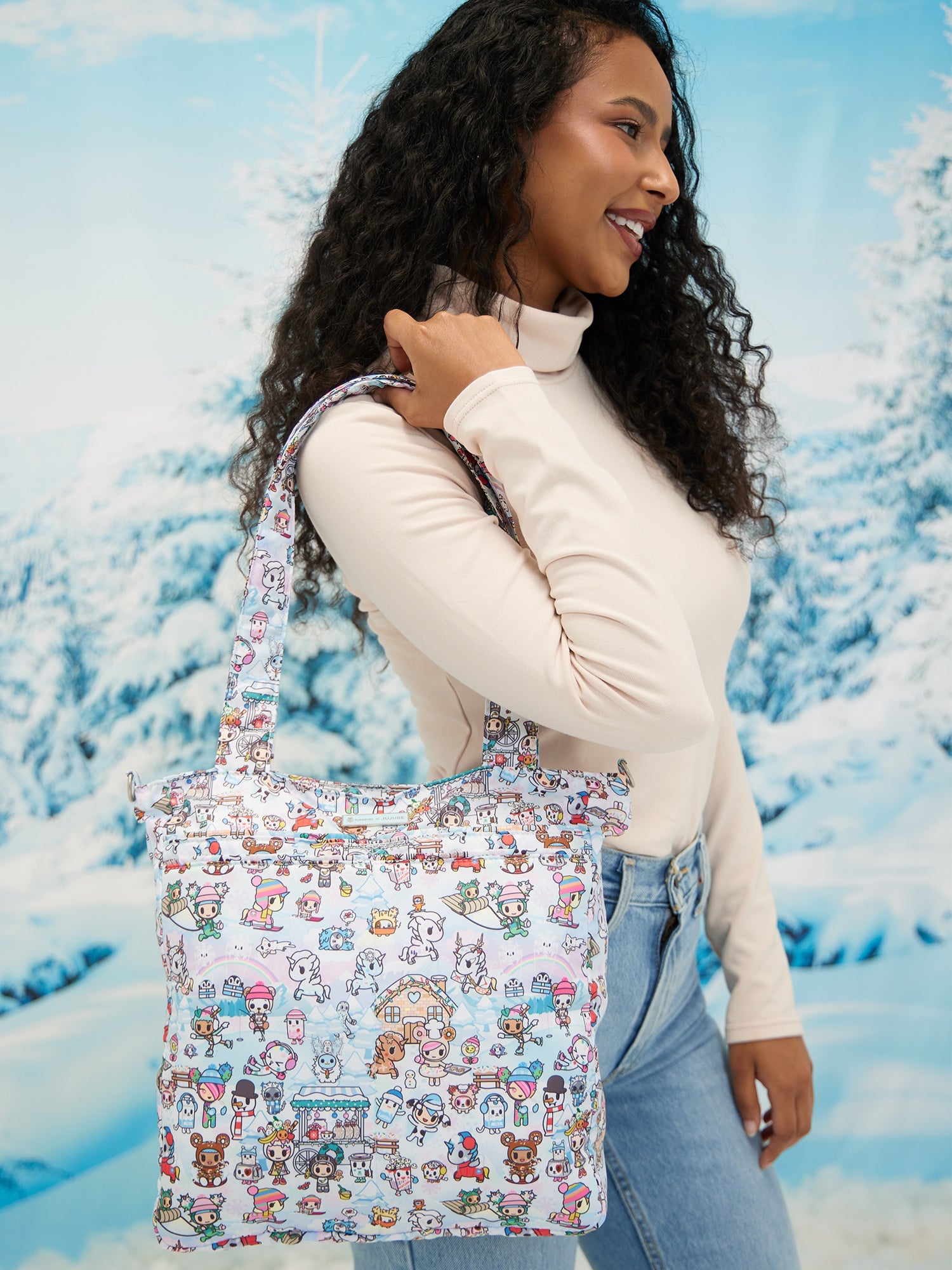 tokidoki Snow Day Be Light Diaper Bag Tote — Ice Blue - By Baano