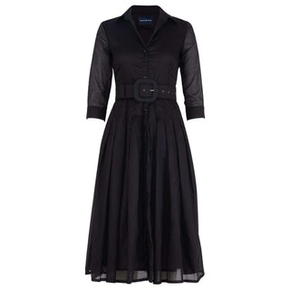 Audrey Dress #4 Solid Black Dress - By Baano
