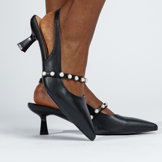 Sophia Slingback Pumps Black - By Baano