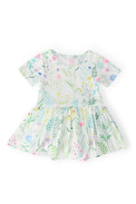 Spring Dandelion Floral S/S Twirl Bodysuit
