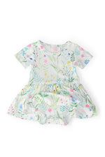 Spring Dandelion Floral S/S Twirl Bodysuit