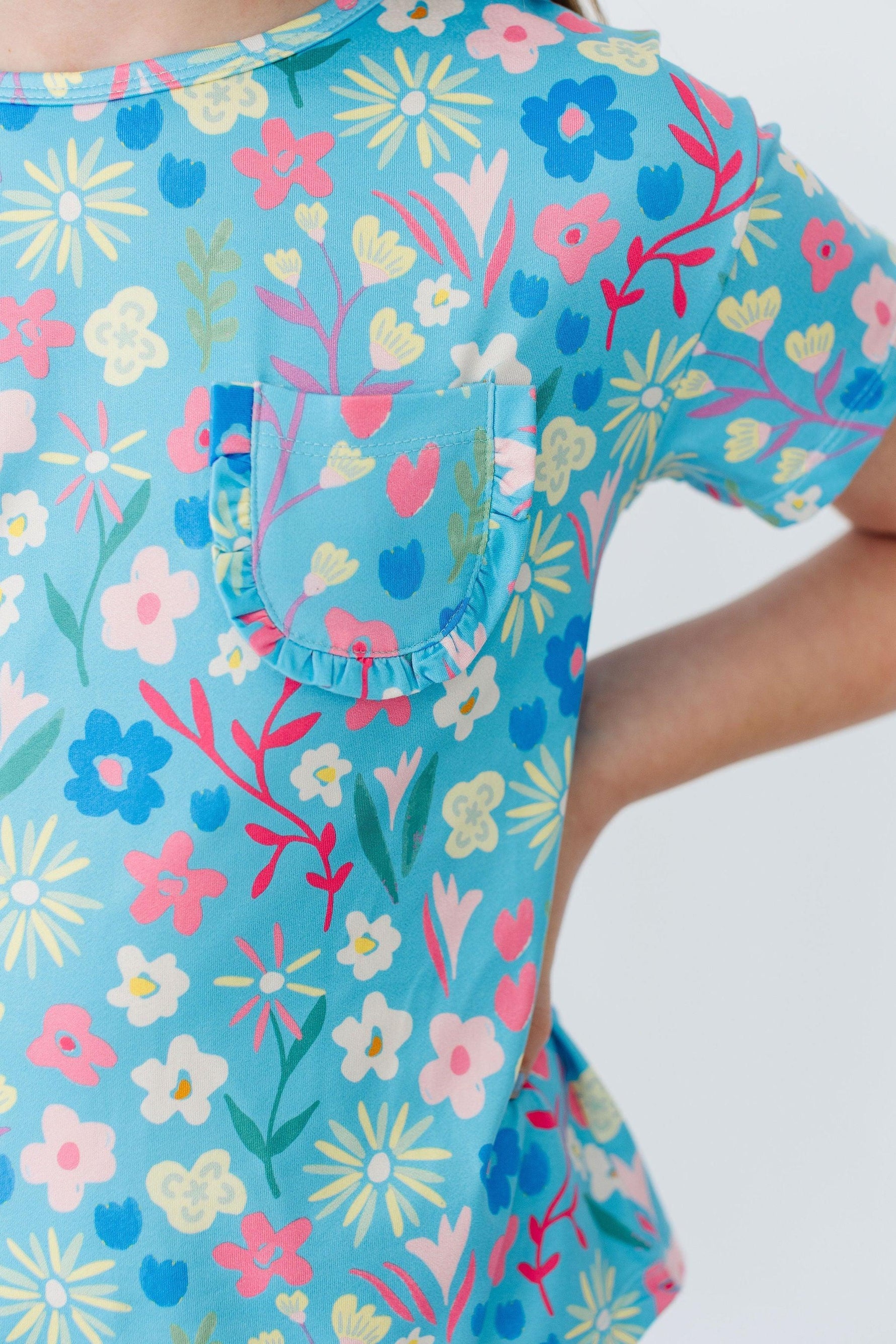 Springtime Splendor Ruffle Pocket Tee