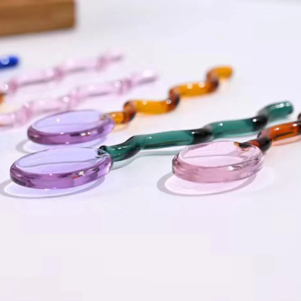 Squiggle Glass Spoon