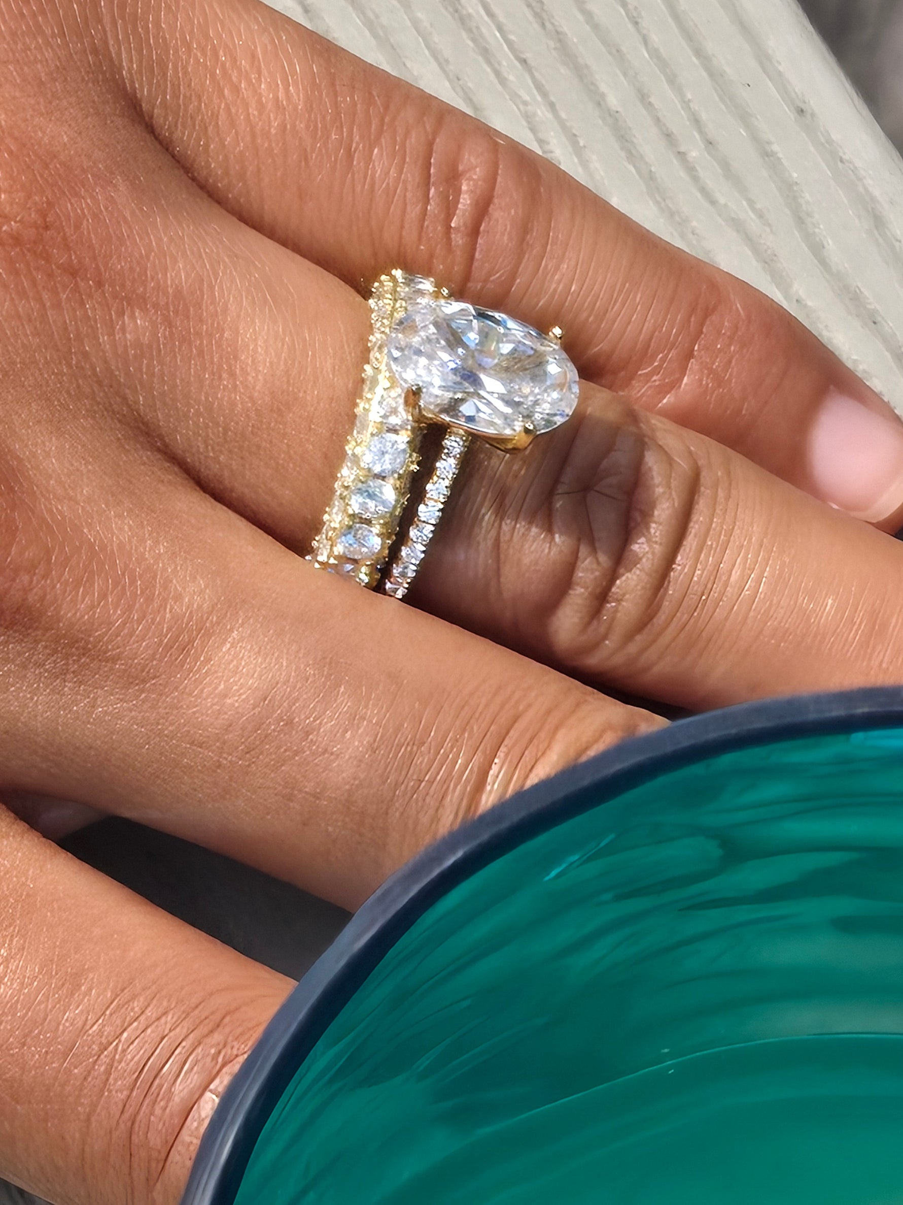 East Sider Engagement Ring in Gold - Features a 5A CZ 2 Carat Stone!