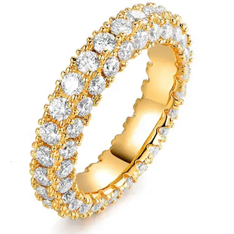 Jasmine Eternity Band in Gold - Triple the Glamour
