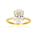 East Sider Engagement Ring in Gold - Features a 5A CZ 2 Carat Stone!