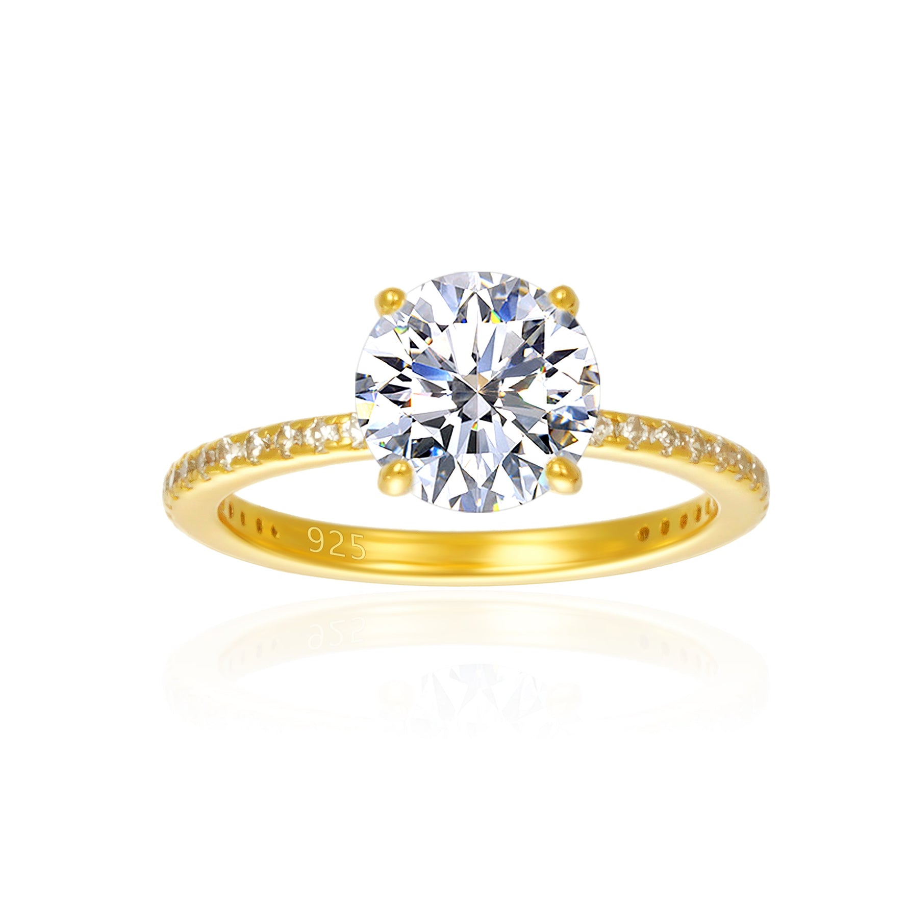 Phoenix Engagement Ring in Gold - A Best Seller with an Amazing 2 carat 5A CZ Stone!