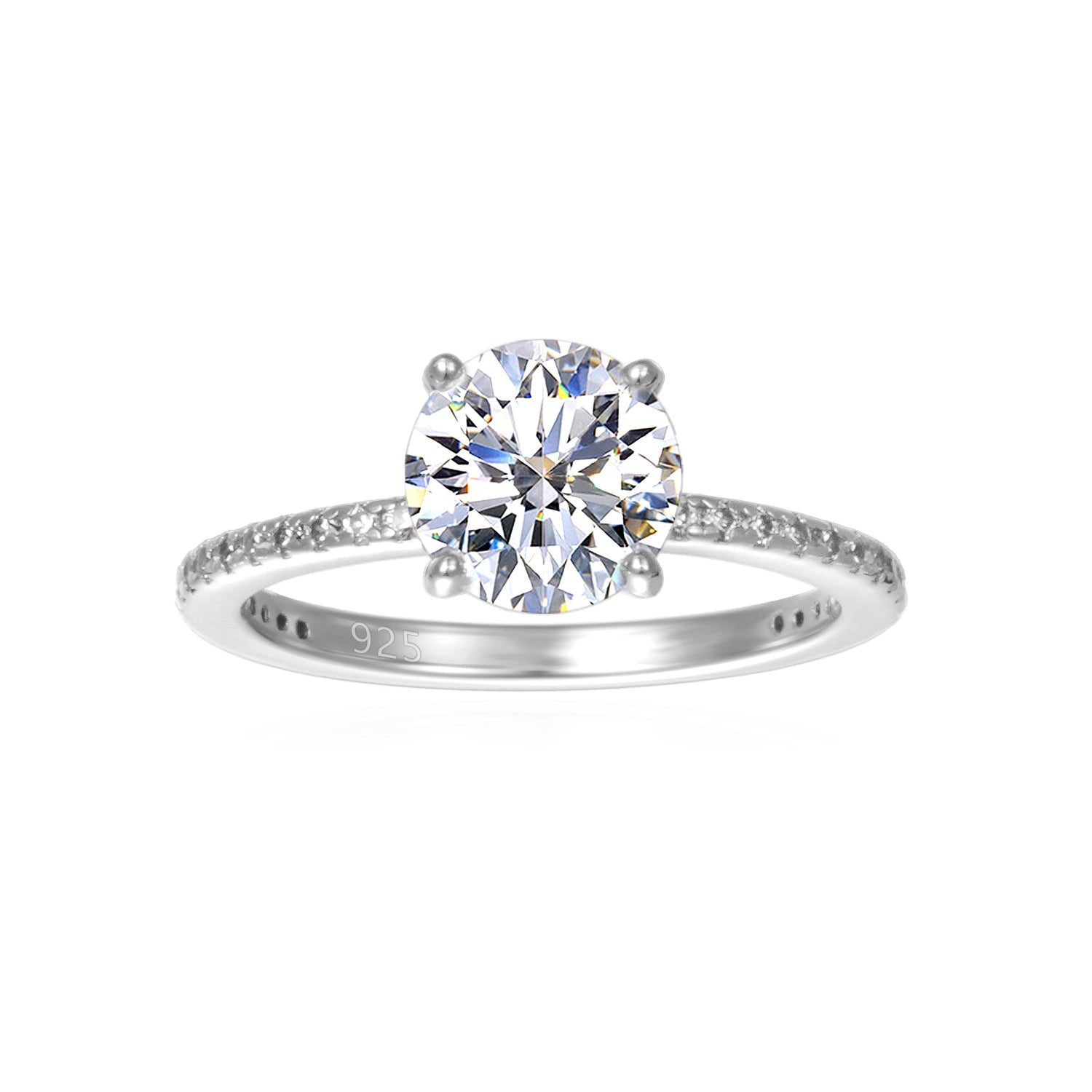 Phoenix Engagement Ring in Silver - A Best Seller with an Amazing 2 carat 5A CZ Stone!