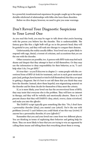 Stop Walking on Eggshells: Taking Your Life Back When Someone You Care About Has Borderline Personality Disorder (Spiral Bound) - By Baano