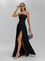 Strapless Shirred Backless Long Dress For Women, Williamsburg, BYMANYC New York.