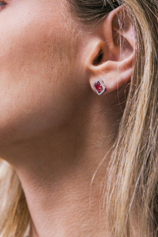HALO ZIRCONIA ROUND EARRINGS - By Baano