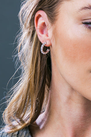 RUBY HOOP EARRINGS - By Baano