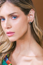 HALO ZIRCONIA ROUND EARRINGS - By Baano