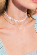 MOON CRESCENT PEARLS CHOKER - By Baano