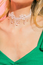 SEXY LACE PEARL CHOKER NECKLACE - By Baano