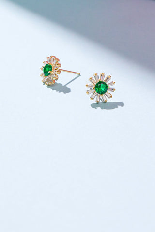 VINTAGE SUNFLOWER EARRINGS - By Baano