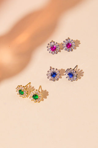 VINTAGE SUNFLOWER EARRINGS - By Baano