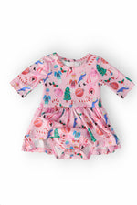 Sugarplum Fairy 3/4 Sleeve Twirl Bodysuit