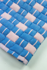 Quilted Sujani Throw Blanket - Soft Pink and Blue