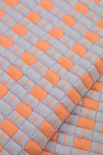 Quilted Sujani Throw Blanket - Pastel Lilac and Neon Orange