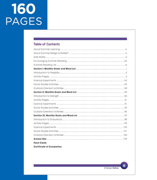 Summer Bridge Activities 3rd to 4th Grade Workbook, Math, Reading Comprehension, Writing, Science, Social Studies, Fitness Summer Learning Activities, 4th Grade Workbooks All Subjects With Flash Cards (Spiral Bound) - By Baano