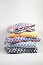 Quilted Sujani Throw Blanket - Red & Blue