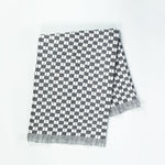 Quilted Sujani Throw Blanket - Soft Black & White