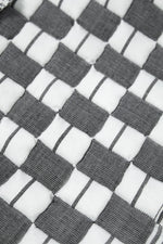 Quilted Sujani Throw Blanket - Soft Black & White