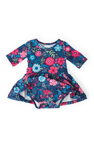 Sweet Gardenia 3/4 Twirl Bodysuit - By Baano