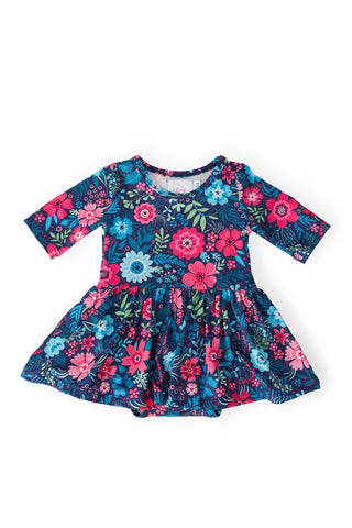 Sweet Gardenia 3/4 Twirl Bodysuit - By Baano