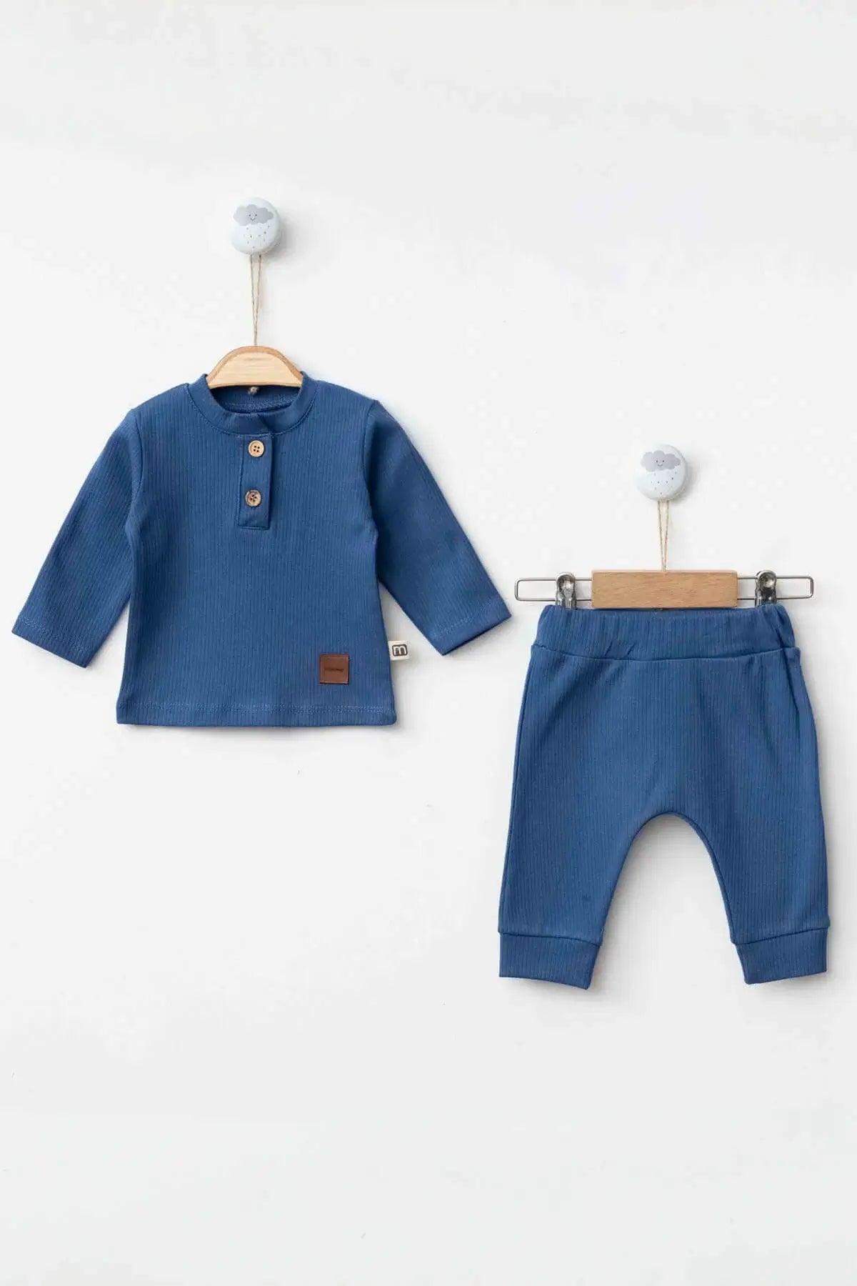 Darrel Baby Boy Navy Blue Clothes Set - By Baano