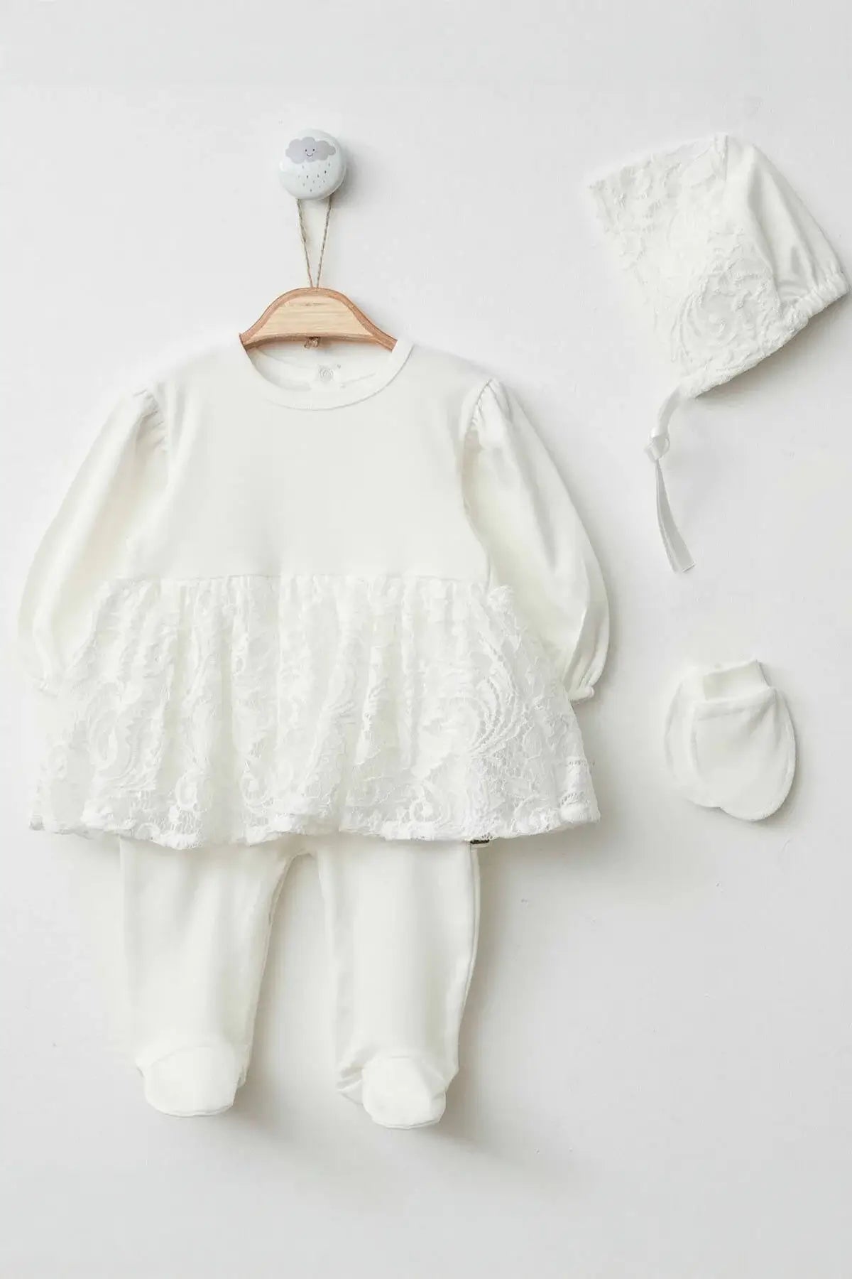 Bianca Baptism Dress Set - By Baano